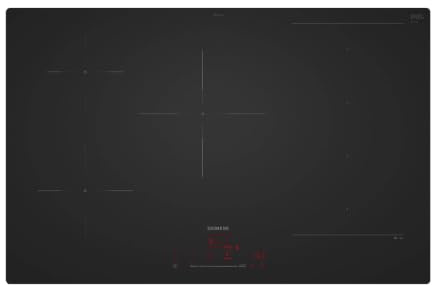 Siemens iQ700 Smartes Induktionskochfeld 80 cm Mattschwarz EX81AHVC1E | FlexInduction für flexible Topfplatzierung, cookConnect Dunstabzugsteuerung, BratSensor Pro verhindert Anbrennen
