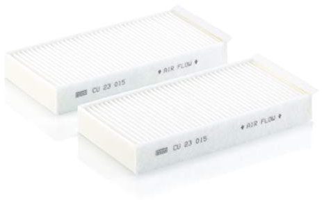 MANN-FILTER CU 23 015-2 Filtro aria cabina (set da 2) - per Autovetture + veicoli commeriali