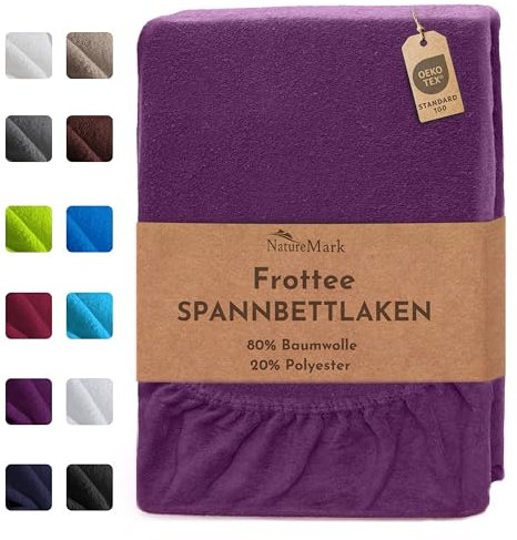 NatureMark Drap-housse en tissu éponge, lilas, 70x140 cm Kinder