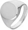 Sterlingsilber Oval Gravierbar Unisex Siegelring Größe 50 (15,9)