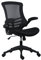Office Hippo Mesh Operator Office Chair, Height & Tilt Adjustable Ergonomic Chair with Tension Control, Flip Up Arms, Computer Chair for Daily Use, Up to 115kg Weight, 5 Year Component Wty - Black