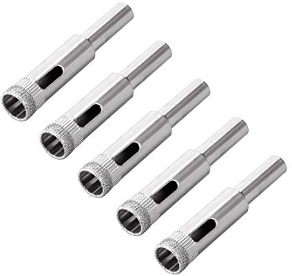 sourcing map 10mm Diamond Drill Bits Hole Saws for Glass Tile Porcelain Marble Ceramic Bottles Pots Brick Pack of 5
