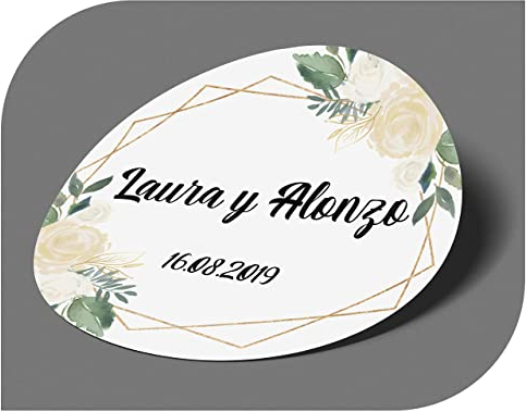 CrisPhy Autocollants vintage personnalisables avec le prénom et la date pour invitations à un mariage, un baptême, des fiançailles, un anniversaire, Noël et autres réceptions.