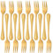 Buyer Star Tea Forks 12-Piece Gold Stainless Steel Gold Cake Fork Set for Dessert Salad Cake Pastry Appetizer Fruit