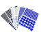 Finest Folia 927 Sterne Aufkleber Set Sticker Deko Folie selbstklebend Glitter Hologramm Oilslick Bastelmaterial zum Basteln (3er Set - Flakes Schwarz- Hologramm- Flakes Blau K016)