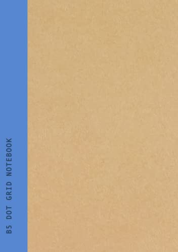 B5 Dot Grid Notebook: Navy Blue Spine | Dotted Grid | School & College Subject or Course Journal - 90 Pages Recycled Paper