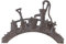 Wand Schlauchhalter aus Gusseisen - 29 x 18,5 x 14 cm - Garten Schlauchhalterung Metall Wand Halterung Antik