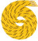 Swissly - Lacci rotondi, circa 4,5 mm di diametro per scarpe da lavoro, scarpe da trekking, stivali da trekking, lacci per scarpe in poliestere, lunghezza 70-220 cm, giallo/nero, 120 cm / ø 4,5mm