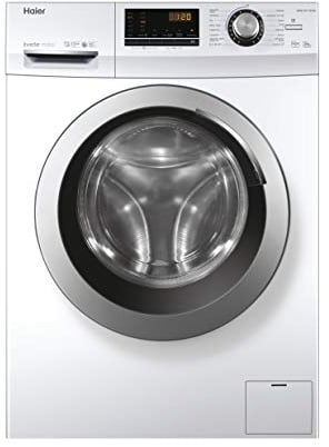 Haier 636 Series HW80-BP14636N- Lavadora carga frontal 8KG, Función Vapor, Motor Inverter, Tratamiento Antibacterias, 1400 RPM, Fin Diferido, Detector automático de KG, 16 Programas, Clase A