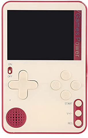 SHOTAY Console di gioco portatile, ultra sottile, portatile, retrò, con 500 giochi classici integrati, colore: rosso