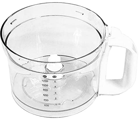 SPARES2GO Bowl with White Handle 2.1L for Kenwood Multipro Compact FPP210 FPP220 FPP230 FPP238 FPP239 Food Processor