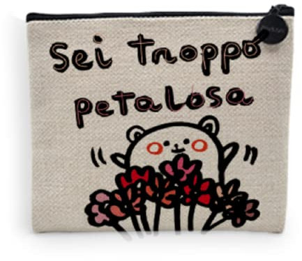 GIFART Personalisierte Jute Beauty Clutch Tasche mit Reißverschluss. Individuell gestaltbar mit Foto, Grafik und Text. Verschiedene Größen (Kleine 10x15cm)