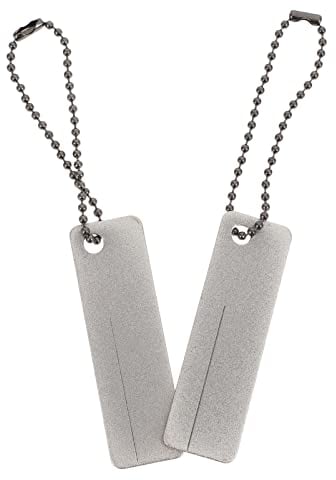 ifundom Schleifstein, Schleifstein, Beil, Schlüsselanhänger, für Outdoor, Camping, Wandern, Silber, 2 Stück