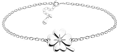 Sofia Milani - Damen Armband 925 Silber - mit Zirkonia Steinen - Kleeblatt Anhänger - B0276