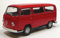 generisch Modellauto kompatibel mit VW-Bus T2 Bulli (1972) 1:37 in rot (Officially Licensed) mit Schiebetür