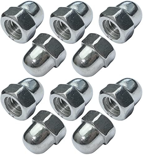 AERZETIX - C49611 - Juego de 10 tuercas ciegas M6 hexagonales - cabeza abombada en forma elevada hueco - en acero inoxidable A2