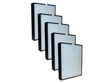 Noaton Pack 5 Filtros HEPA+Carbón FPK01 Compatible con Delonghi AC 75