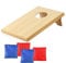 MIJOMA Cornhole Wurfspiel aus Holz – Bean Bag Toss Game für Kinder & Erwachsene – Outdoor Geschicklichkeitsspiel 5-teilig, inkl. 4 Säcke & Board, ideal für Garten & Strand