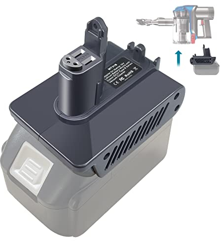 JJXNDO DC31 Type B Battery Adapter for Makita 18V Li-ion Battery to Replace for Dyson Type B DC35 DC34 DC31 DC56 DC57 DC44 Battery, Work for Dyson Type B Vacuum Cleaners