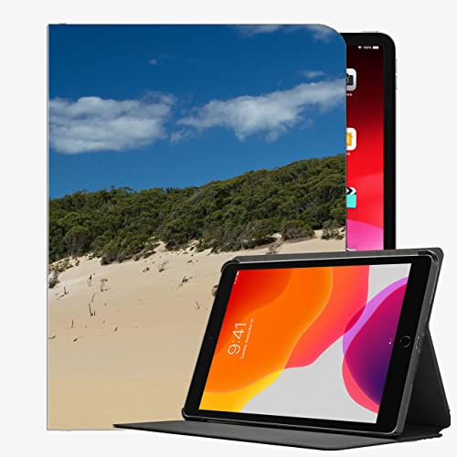 YENDOSTEEN Hülle Kompatibel iPad Air 2,Schutzhülle mit Ständer,Fallschirmspringer-Strand-Sand Automatischem Schlaf/Aufwach