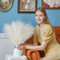Serwalin Pampasgras Dekor Weiß 45cm 6Stk Boho Dekor, Faux Pampasgras Wohnzimmer Party Home Dekor, Natürliches kleines künstliches Pampasgras Vase Füller Mittelstücke Beige Dekor