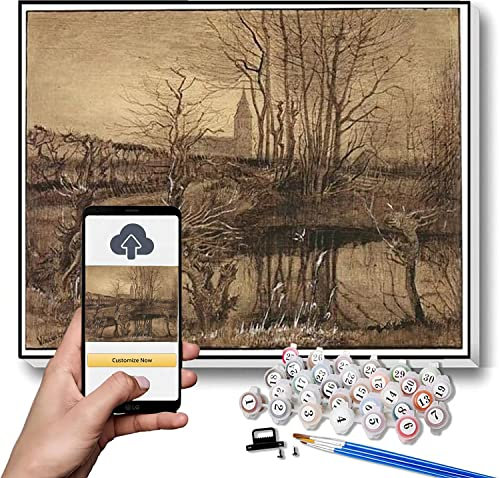 Malen nach Zahlen für Erwachsene, Der Eisvogel, Gemälde von Vincent Van Gogh, DIY Malen nach Zahlen, Kits auf Leinwand, 50 x 75 cm