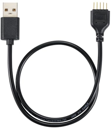MZHOU USB A auf 9 Pin USB Header, 9 Pin Motherboard Male IDC Dupont to USB 2.0 Typ A Male Cable Cord Extender Adapter Converter Cable (40 cm/15,74 pulgadas)