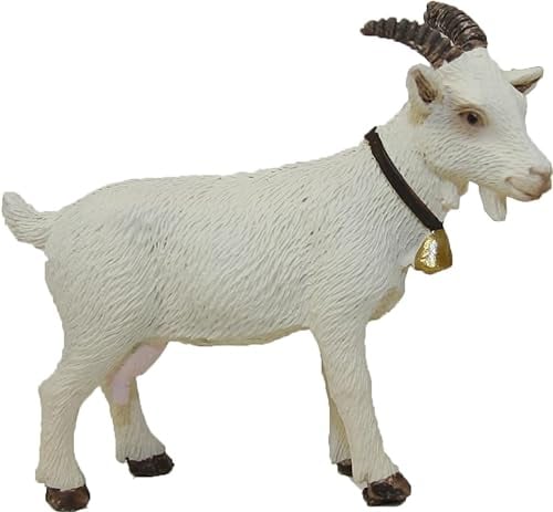 FADEDA Ziege weiß/Höhe:4 cm/handbemalt/detailgetreue Krippen Figuren - Weihnachten Tisch Dekoration Krippe Zubehör