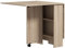 HOMCOM Tavolo da Pranzo Pieghevole, Tavolo Cucina a Ribalta per 6 Persone, Scrivania Richiudibile Salvaspazio con 2 Ripiani Aperti e Ruote a Freno, per Soggiorno, Ufficio, 140x75x74cm, Color Legno