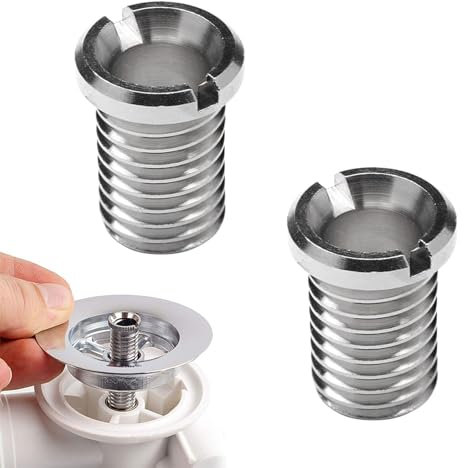 Tornillo de colador de Fregadero,2 PCS Fregadero Cesta Filtro Tornillo,25mm Acero Inoxidable Espesar 304,Tornillo Hueco para Válvula de Desagüe,Tornillo de Enchufe para Válvula de Fregadero