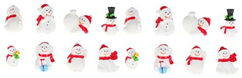 Kisangel 16 STK basteln Weihnachten winterdeko bürodeko puppenhaus zubehör selber Machen Innenausstattung Statue Bausatz Weihnachtsdekoration aus Harz Weihnachtsminiatur Suite