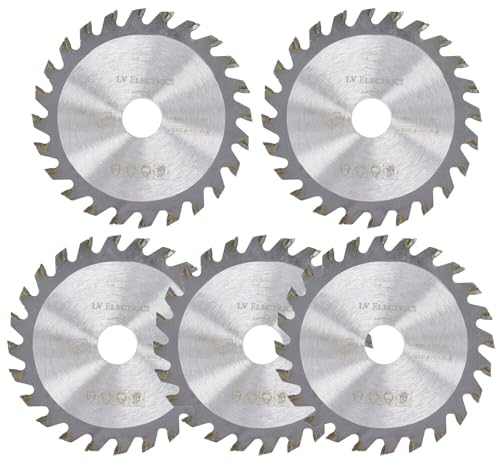 BALUGAEA 5 Stück Kreissägeblatt – 85x15 mm, 24 Zähne, Sägeblatt für Holz geeignet für Handkreissägen zur Bearbeitung von Hartholz, Weichholz, MDF und Kunststoff