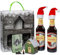 Brauerei Zwönitz Winterstern Bier Geschenkbox mit Winterstern Craft Beer 0,33L, Räucherkerzen und Räucherhäuschen Metall/Geschenkset Weihnachten/Geschenkset für Männer Weihnachten