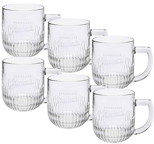 Kalea Original Budweiser Designkannen | 6er Set | Biergläser (6 x 0,33l Designkannen)