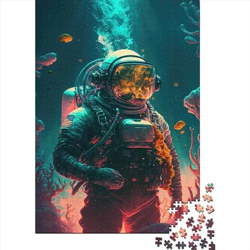 1000-teiliges Puzzle „Deep End Celestial Diver“ für Erwachsene, schwieriges Puzzle, Holzpuzzle für Erwachsene, Puzzle für Erwachsene, Puzzles, Geburtstagsgeschenk, 1000 Stück (75 x 50 cm)