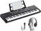 VEVOR 61 Teclas Piano de Teclado Digital Portátil 200 Tonos, 200 Ritmos con 60 Canciones de Demostración, Altavoces Duales Integrados, Auriculares, Micrófono y Pegatinas de Piano para Principiantes