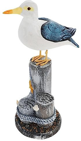 Cabilock Holz Vogel Ornament Baumstumpf Mediterrane Deko Für Wohnräume Tisch Und Regalgestaltung Rustikale Tischdeko Handgefertigtes Kunstwerk Für Garten Und Innenbereich