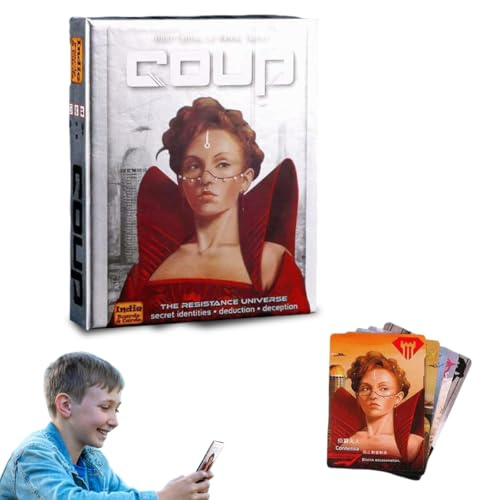 LGWJHCY Coup Reform Card Game, Party Game, Game from The World of The Resistance 2-6 Players Ages 14+ Years, 15 Minutes Playing Time, Party Game for Kids and Adults