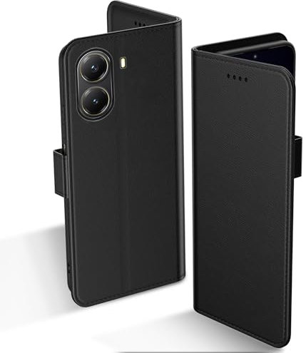 Aiziki Handyhülle für Xiaomi Poco X7 Pro Tasche, RFID Leder Klappbar Schutzhülle Tasche Wallet Brieftasche Cover Flip Case [Standfunktion] [Kartenfächern] Kompatibel mit Poco X7 Pro Hülle -Schwarz