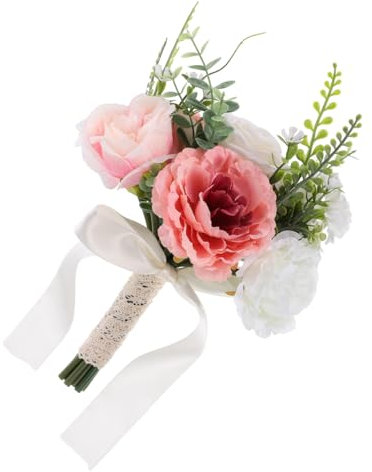 GARVALON Künstlicher Brautstrauß Aus Seidenblumen Für Hochzeiten Fotografie Und Dekoration Realistische Kunstblumen Retro-Design Für Braut Und Feierlichkeiten