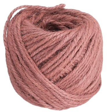 QUARKZMAN 50m Juteschnur, 3mm Dicke Kordel Gartenschnur Seil Farbige Pflanzenschnur Kordel für DIY Kunsthandwerk Geschenkverpackung Dekoration Gartenarbeit Pflanzenaufhänger, Pink