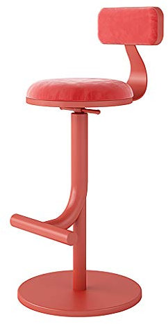 Moderner Barhocker aus Samt, getufteter Sitz, grün-goldene Beine, Küche, Esszimmer, Wohnzimmer, verstellbar mit Rückenlehne