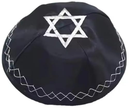 HiyyFloy Elegante Kippa-Kappen Für Erwachsene Juden, Bestickte -kippa-Kappen, Bequeme Yarmulke-mütze, Judaica-kippa-mütze, Zubehör
