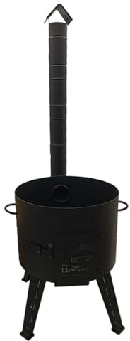 OLYMP Utschak mit Schornstein für Kasan 12 L, Stahl 2 mm, Ø 392 mm, 136 cm
