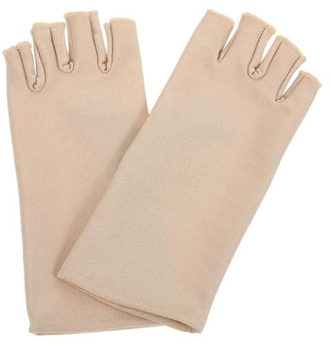 Abaodam UV Schutzhandschuhe Damen Fingerlose Sonnenschutzhandschuhe Atmungsaktiv Sommerhandschuhe für Autofahren Radfahren Angeln Outdoor UV Schutz Hautfarben