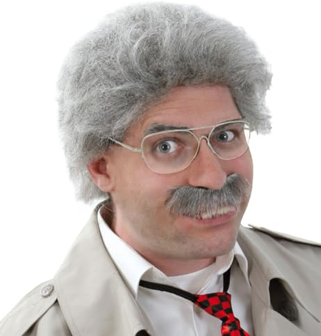Set Perücke Horst mit Schnauzer und Brille - Comedystar