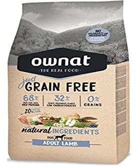 Ownat Dog Just Grain Free Adult Lamb, Cordero, 14 kg (Paquete de 1)
