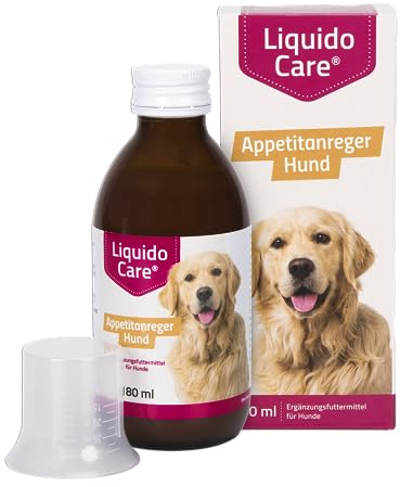 LiquidoCare Appetitanreger Hund, Tonikum bei Appetitlosigkeit und Untergewicht in der Rekonvaleszenz, Diät Ergänzungsfuttermittel 180ml