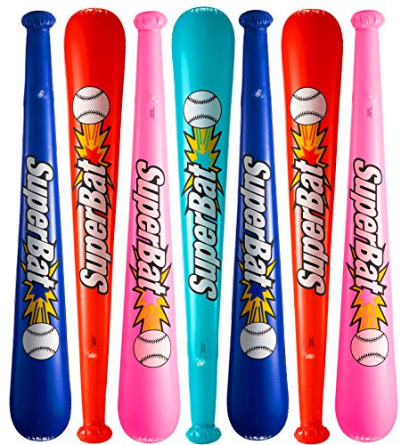 Giant 42-Inch Inflatable Baseball Bats Party Favors in Bulk - (Pack of 12)