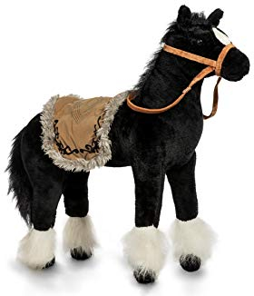 EBO 66181 - Plüsch-Pferd zum Reiten, schwarz